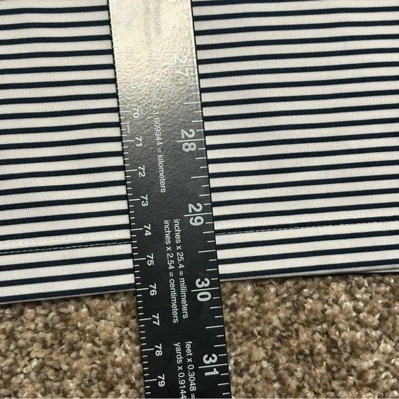 Nike Golf Polo Navy Blue and White Striped Jesuit golf Men’s XL - Picture 7 of 11